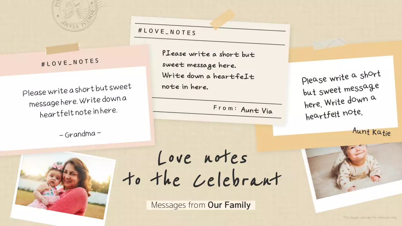 베이지색 소박한 생일 초대장 프레젠테이션