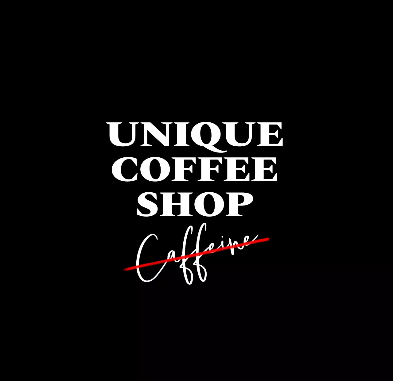 レタリングコンセプトのコーヒーショップの宣伝用