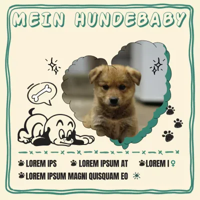 Ein Beitrag über ein kitschiges Hündchen in schwarz und khaki