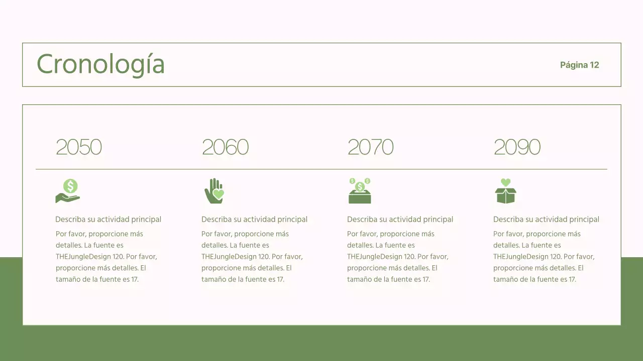 Informes sencillos, verdes y rosas para ONG