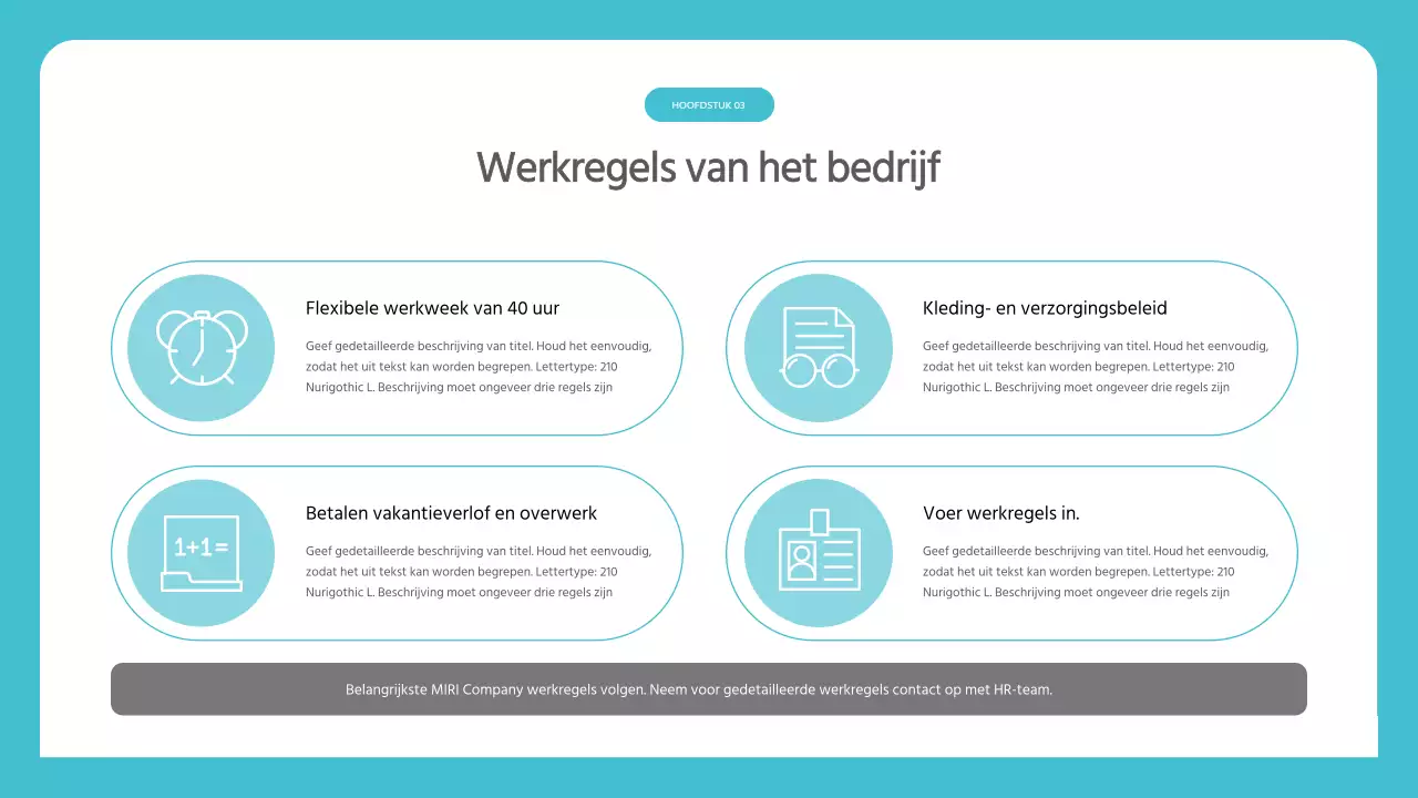 Minimalistisch trainingsmateriaal voor nieuwe werknemers in lichtblauw en grijs