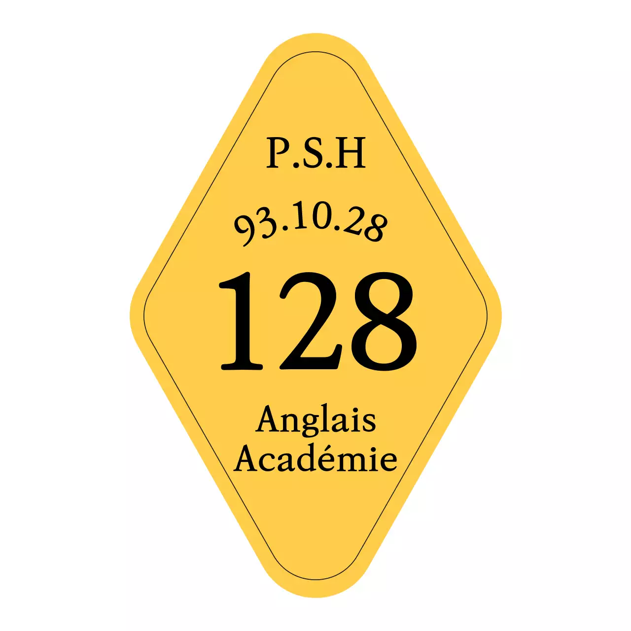 Académie anglaise à l'esprit vintage avec des losanges arrondis