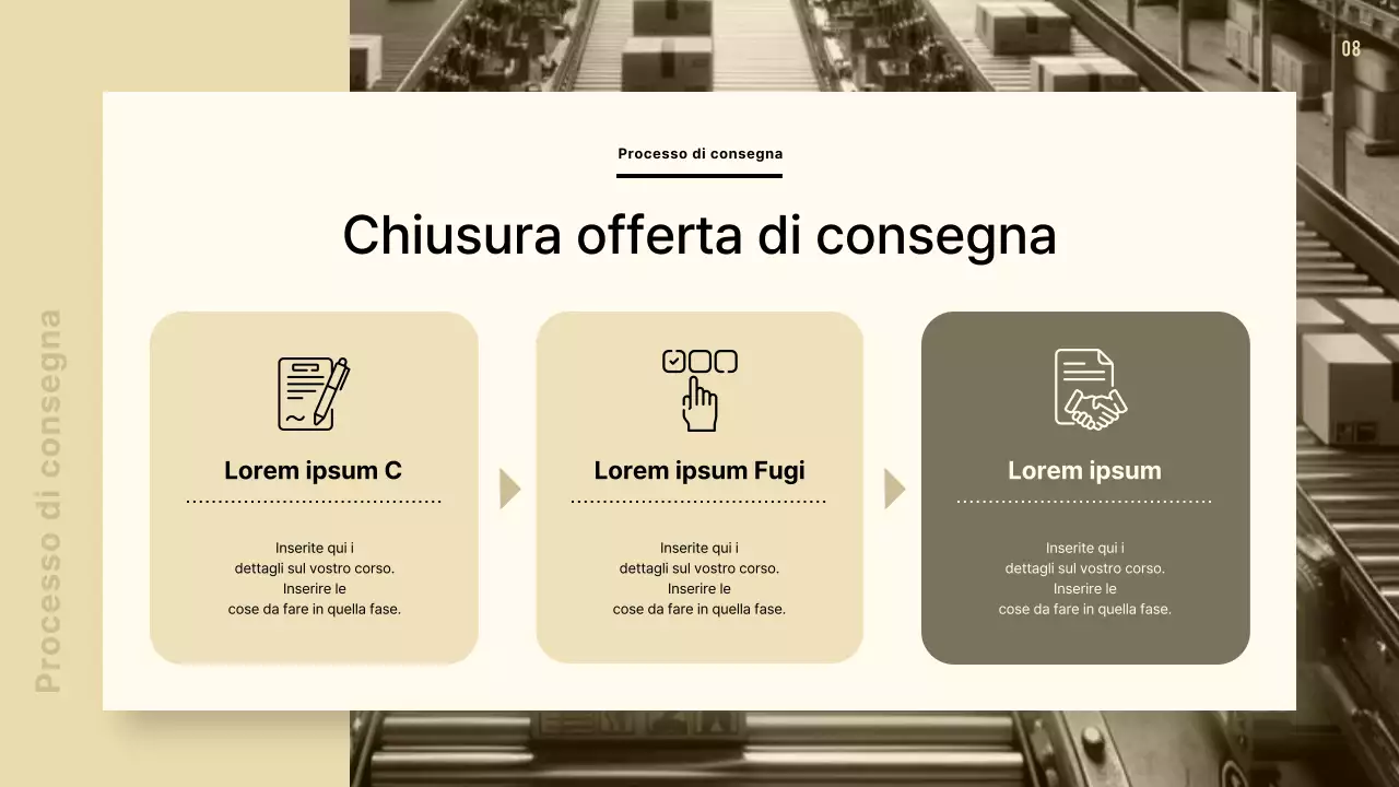 Proposta di ristorazione moderna in beige e marrone