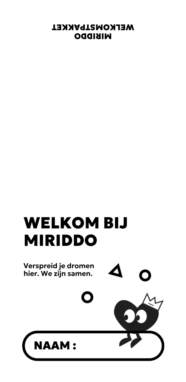 Eenvoudig en schattig welkomstpakket met hartjesfiguren en -vormen