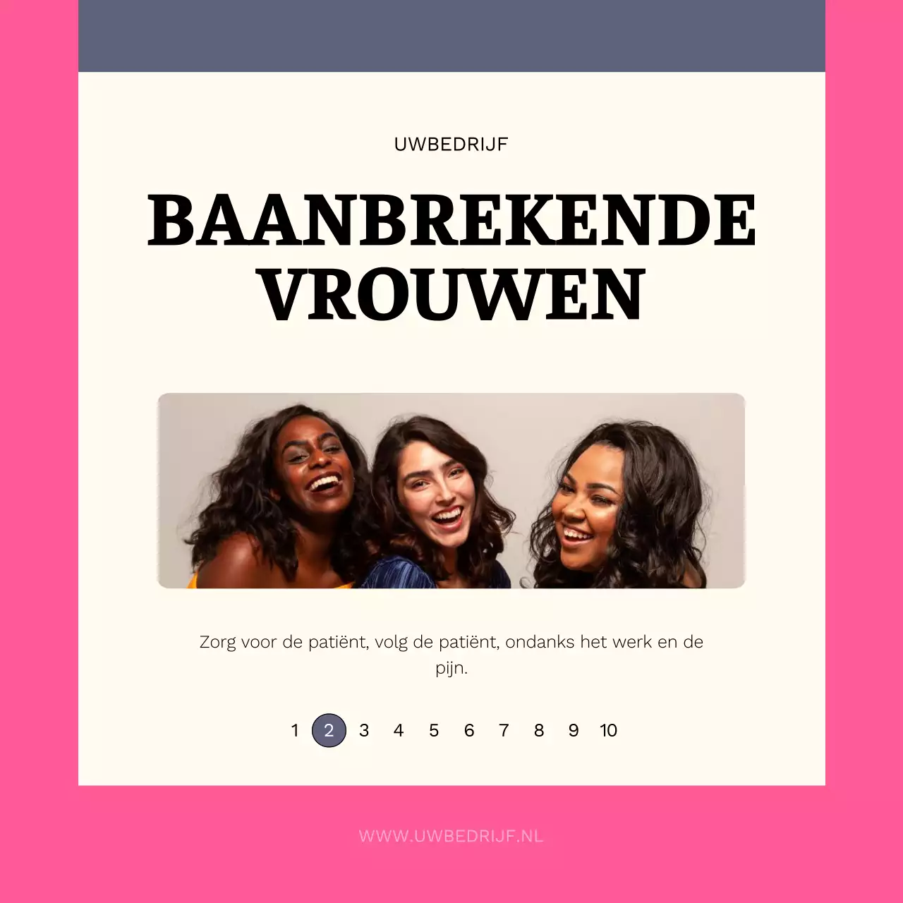 Paars en Roze Minimale Vrouwendag Tips Publiciteit