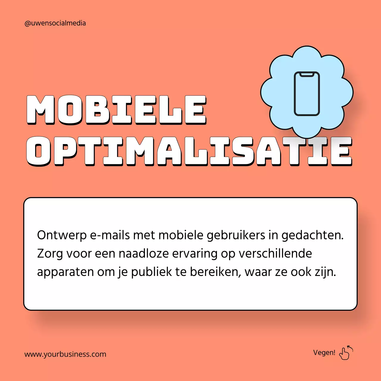Oranje en neon geometrische e-mailmarketing strategiegids
