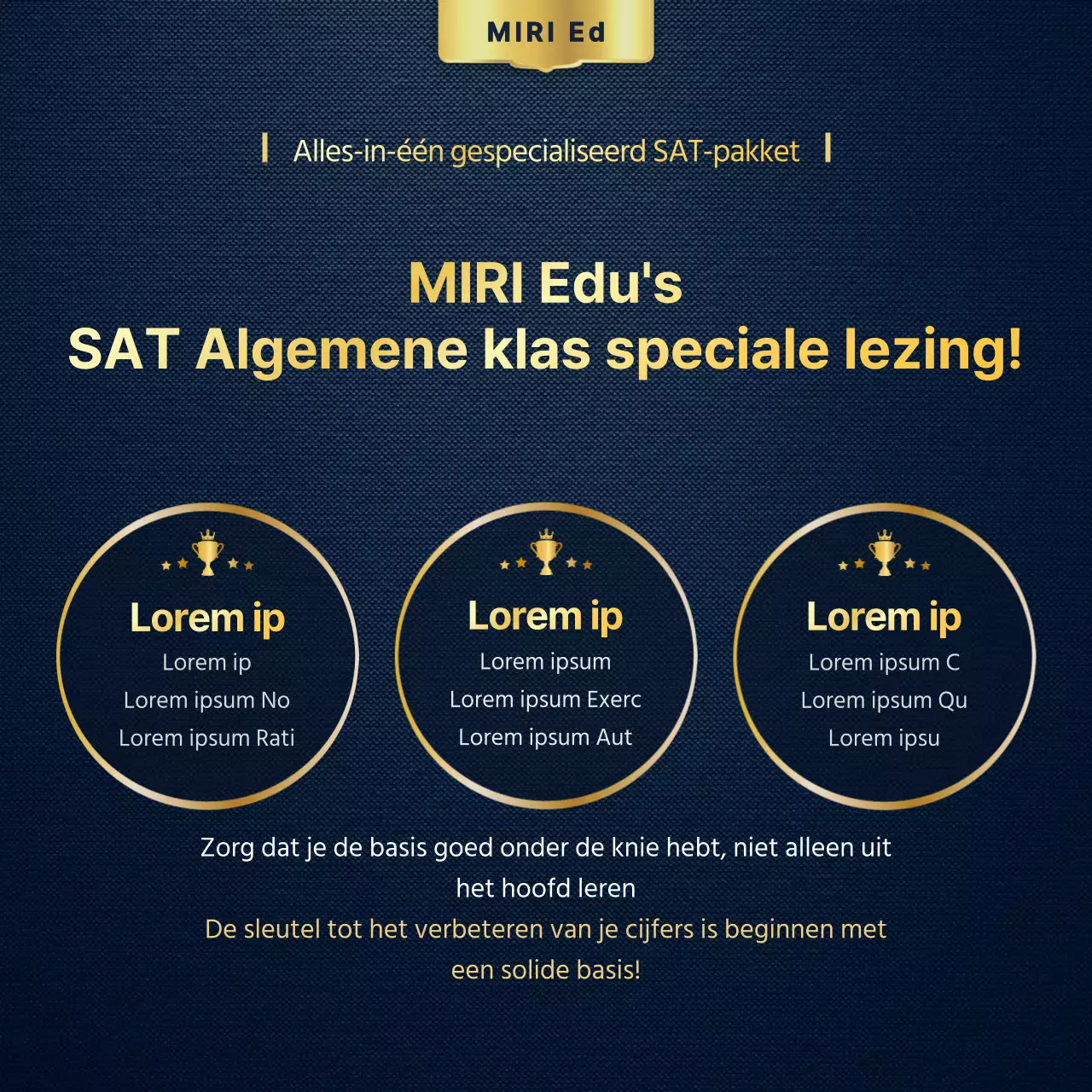 Het promoten van een gouden en luxe SAT prep school voor terugkerende studenten