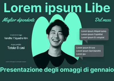 Una presentazione HR alla menta e in stile pop-art