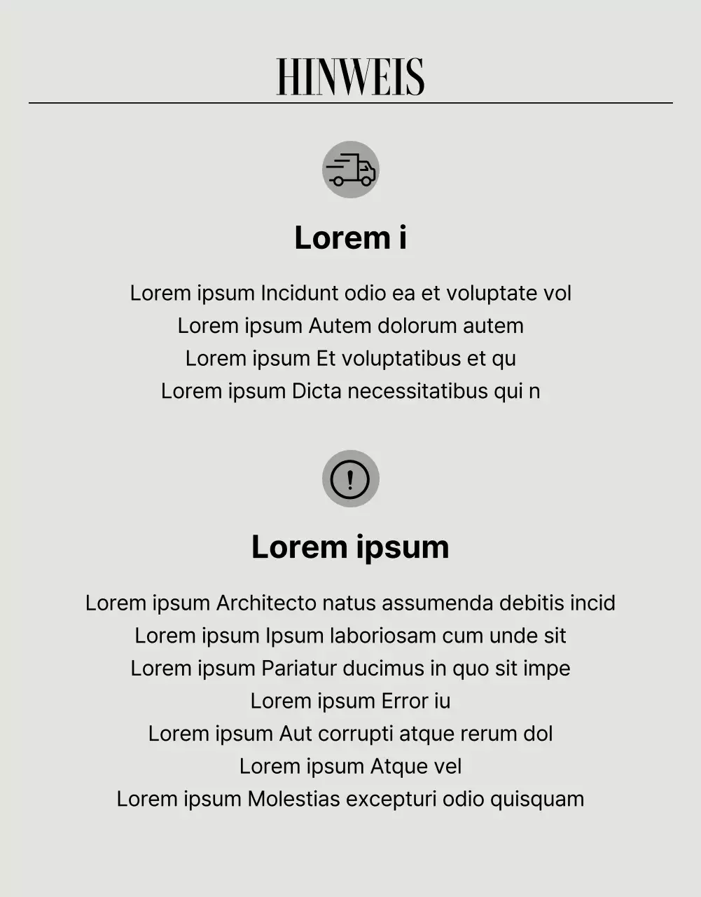 Moderne Mode Detailseite Anzeige in beige