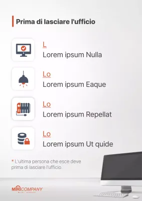 Una semplice guida alla lista di controllo pre-lavoro in bianco e rosso