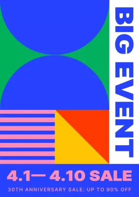 Blue Bold Sale Promotion Poster