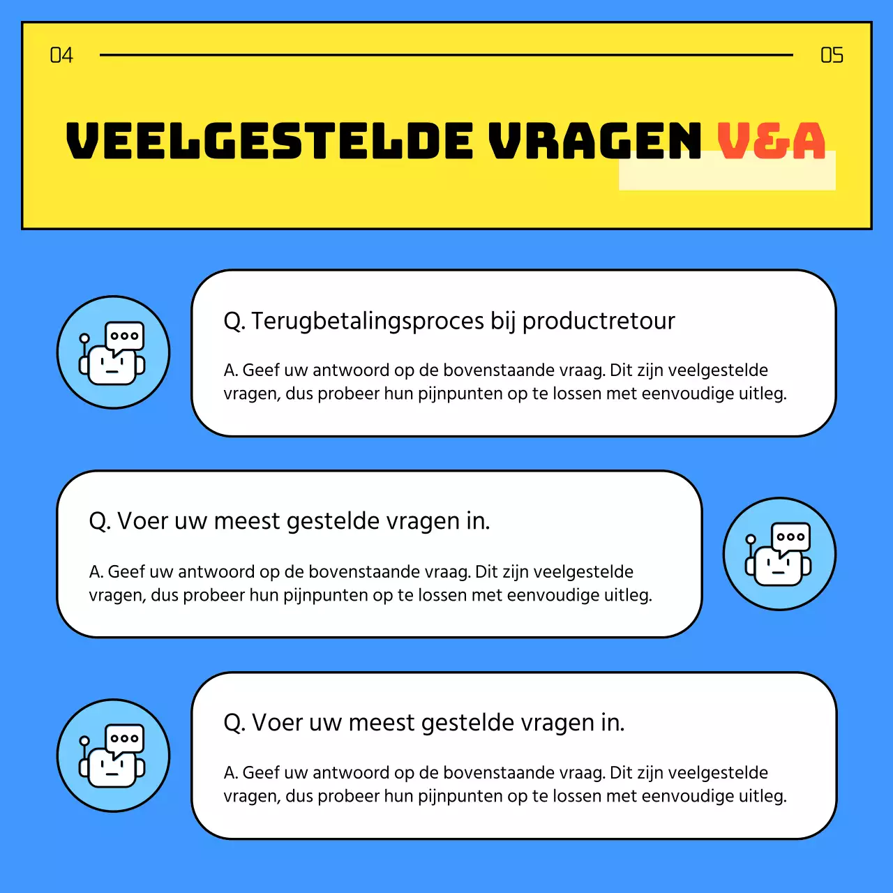 Hoe je een eenvoudige gele en blauwe chatbot-klantenservicegids gebruikt