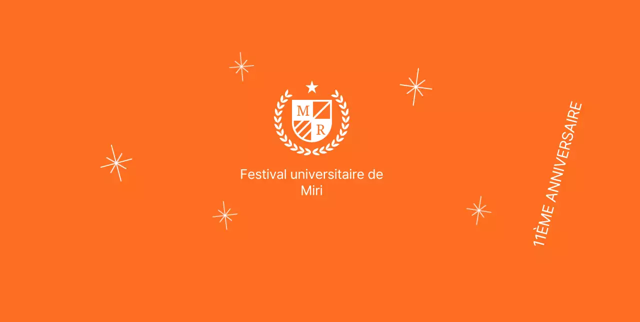 Fête de l'école avec le logo de l'école avec laurier et paillettes