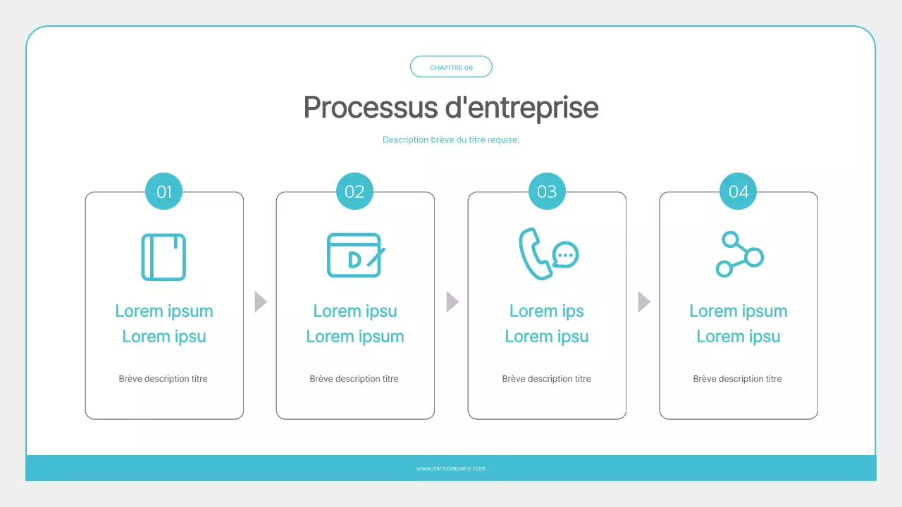 Matériel de formation minimaliste pour les nouveaux embauchés, en bleu clair et en gris