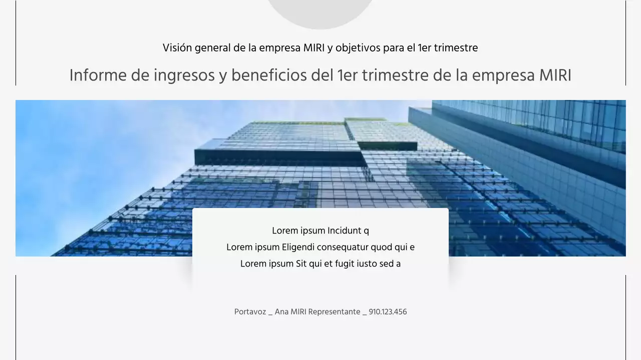 Informes empresariales modernos en gris y azul