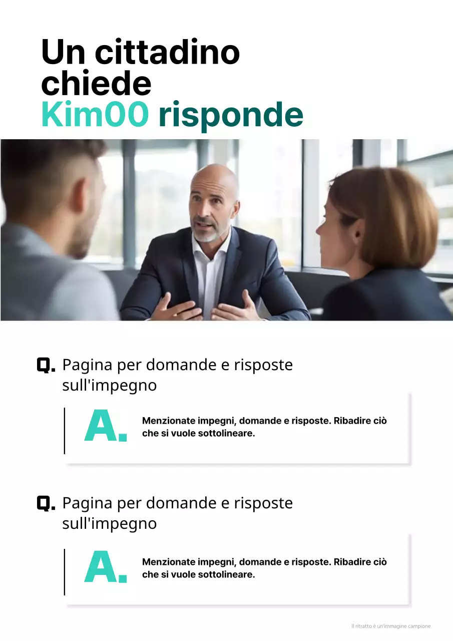 Promuovere opuscoli elettorali in bianco e verde