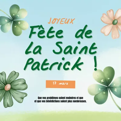 Campagne de charme bleu ciel et vert pour la Saint-Patrick