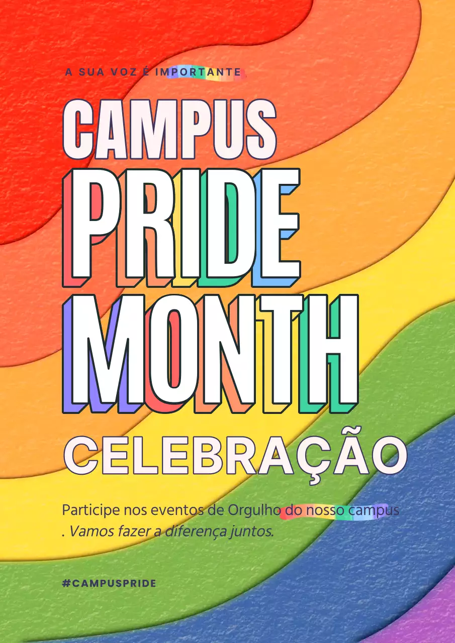 Anúncio da Celebração do Orgulho Arco-Íris no Campus