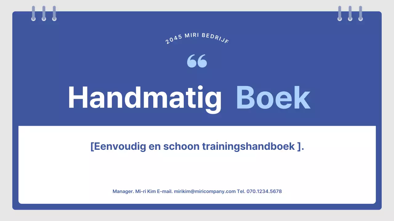 Eenvoudige trainingshandleiding voor Blue