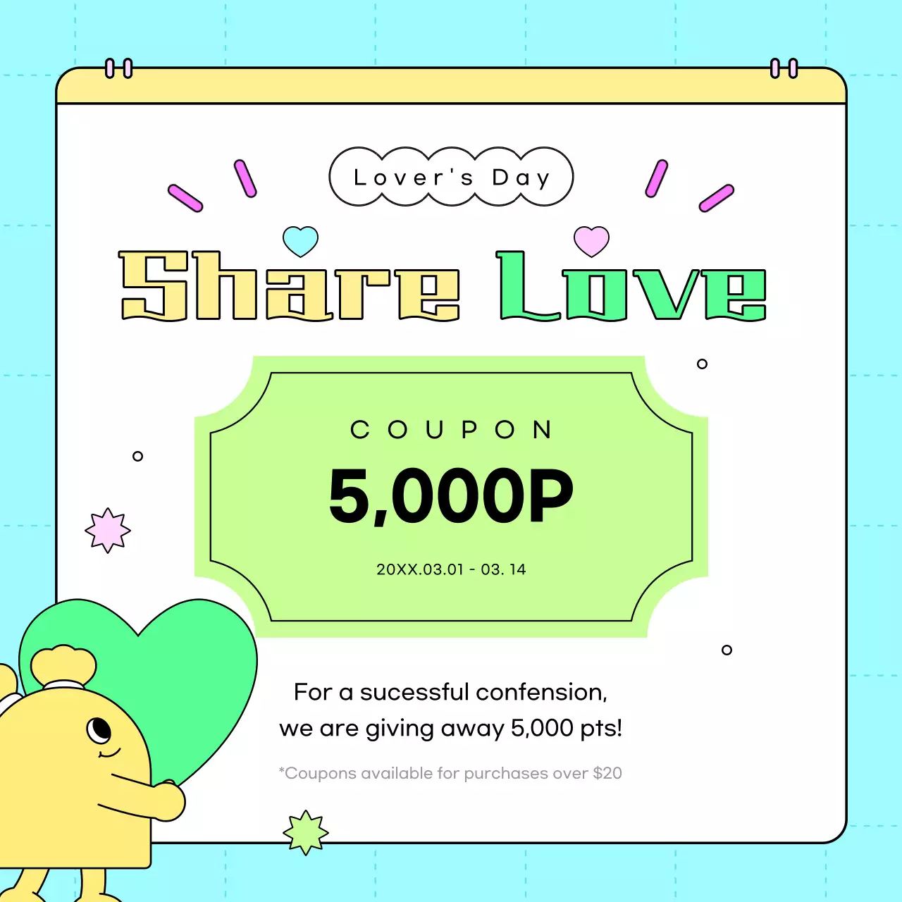 Pink Trendy Love Event Instagram Carousel