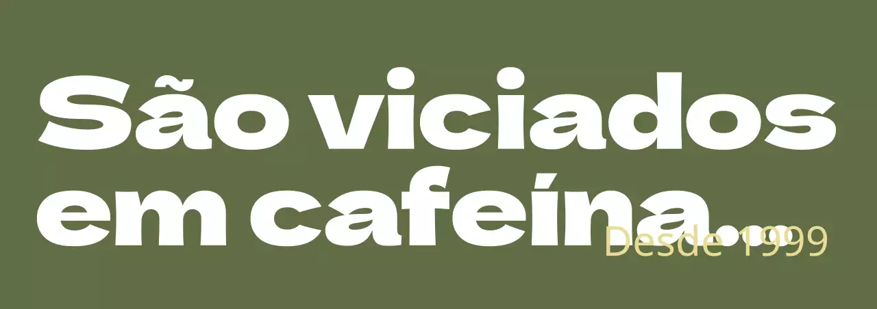 Mercadoria de café com um conceito de letras