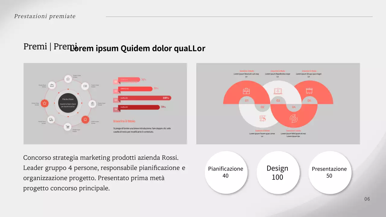 Una lettera di presentazione semplice e grigia