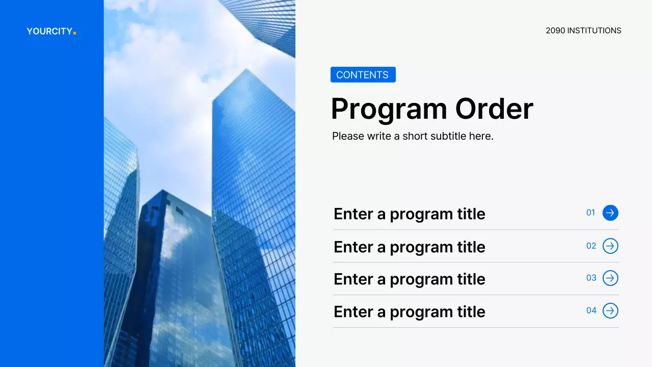파랑과 회색의 심플한 공공기관 기획서
