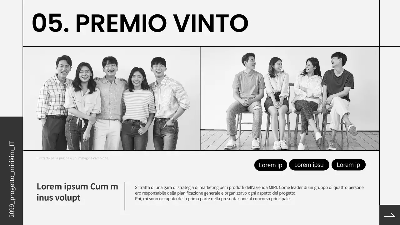 Portafoglio avanzato in bianco e nero