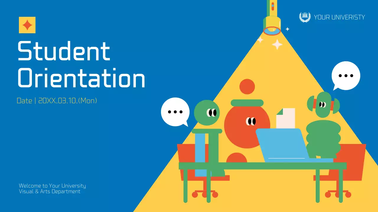 Blue Modern Student Event Presentation