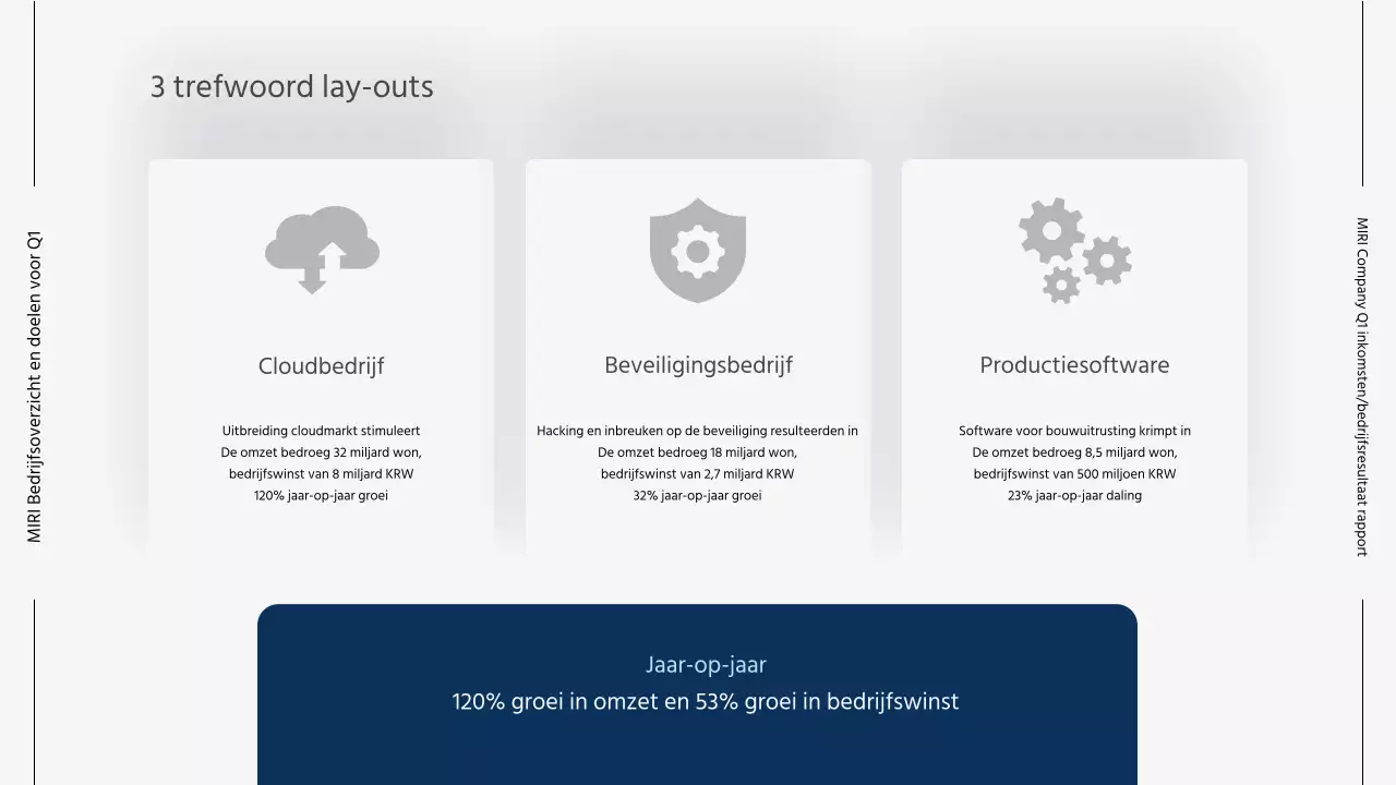 Moderne zakelijke rapporten in grijs en blauw
