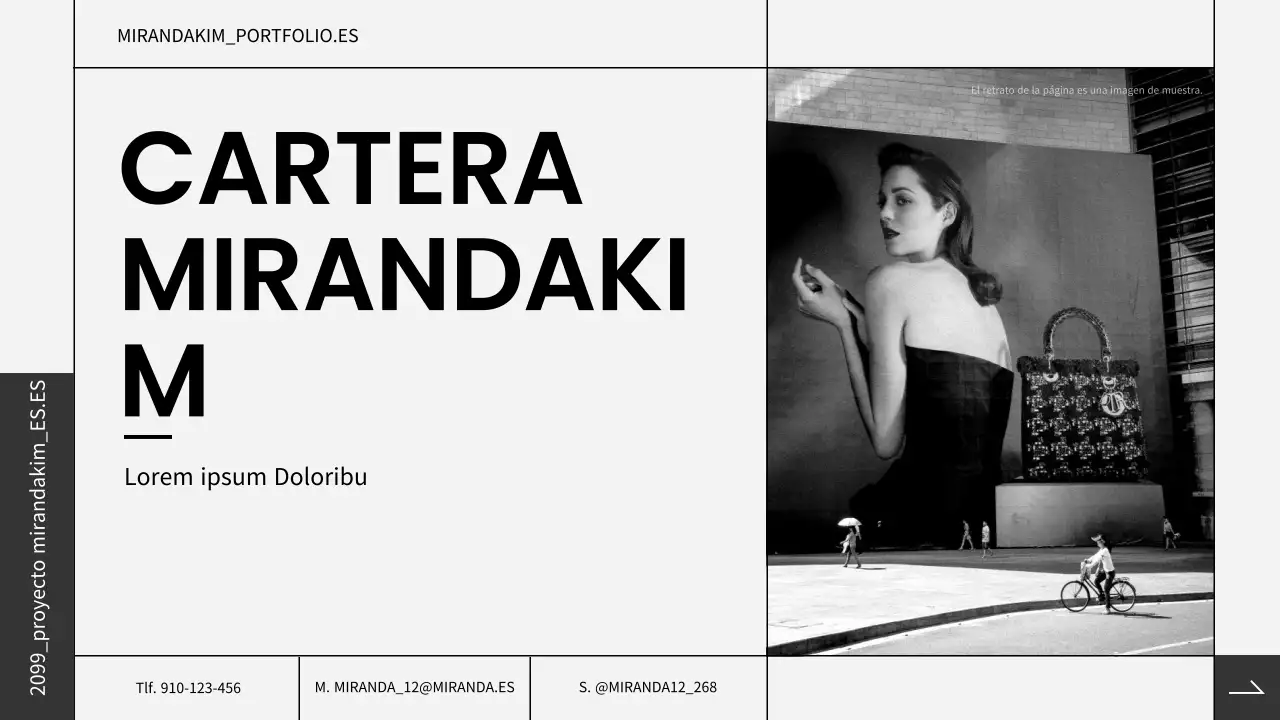 Carpeta en blanco y negro para principiantes avanzados