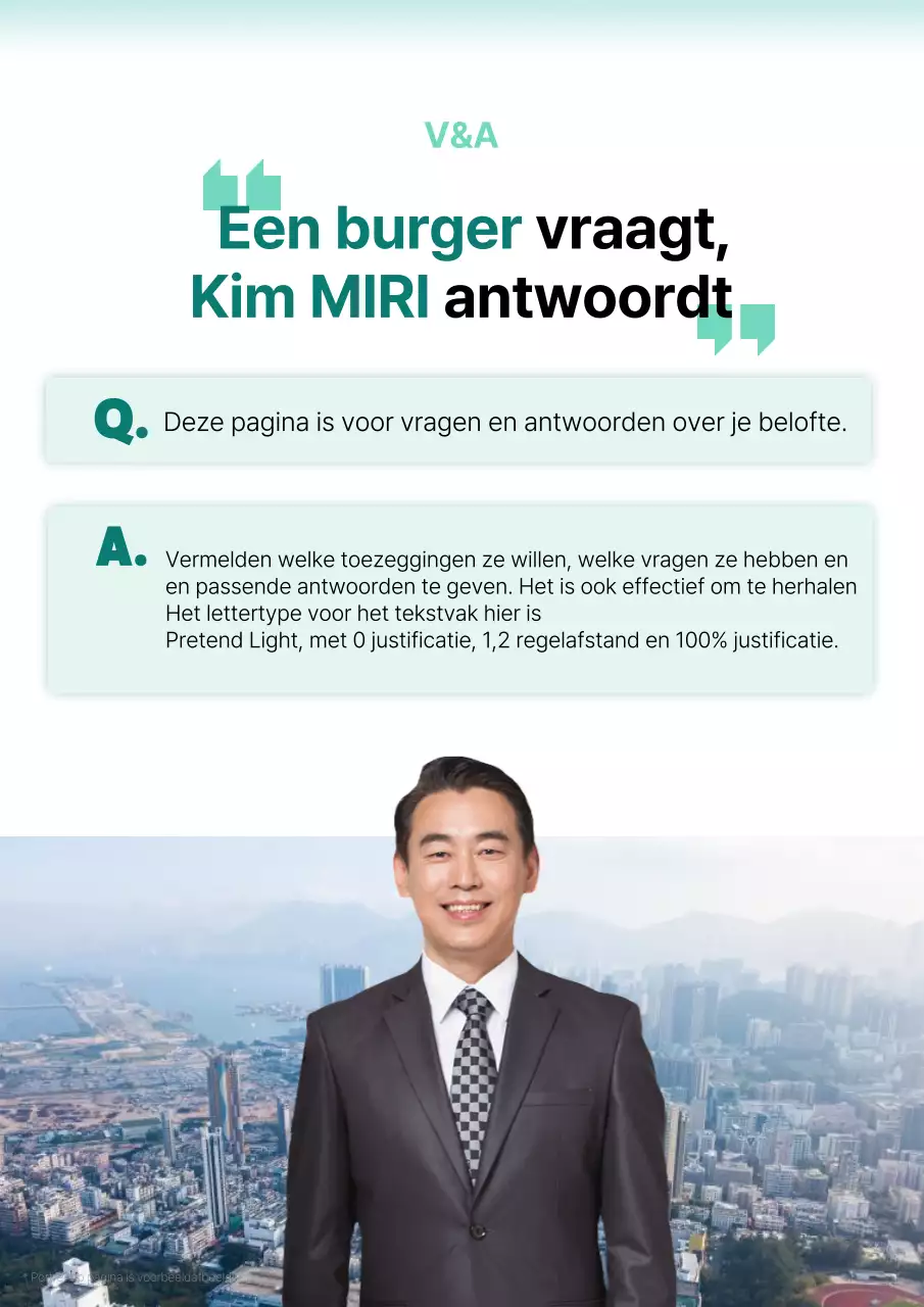 Promoot verkiezingen met witte en groene accenten