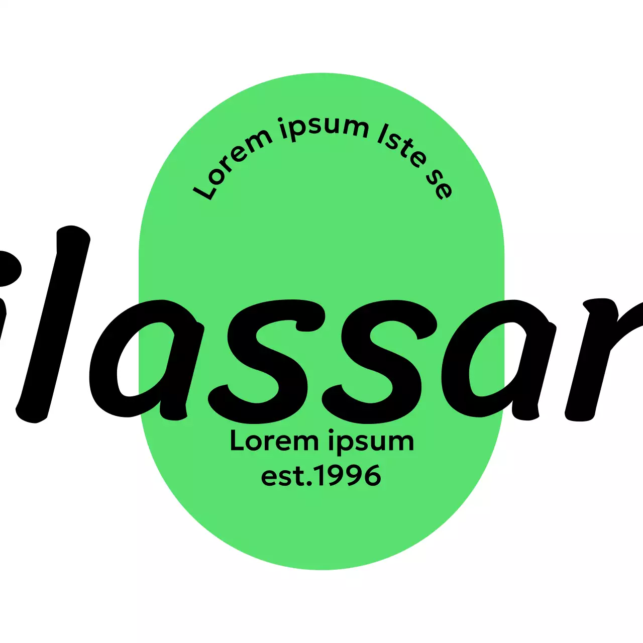 Merchandising semplice da bar con forme arrotondate e caratteri corsivi