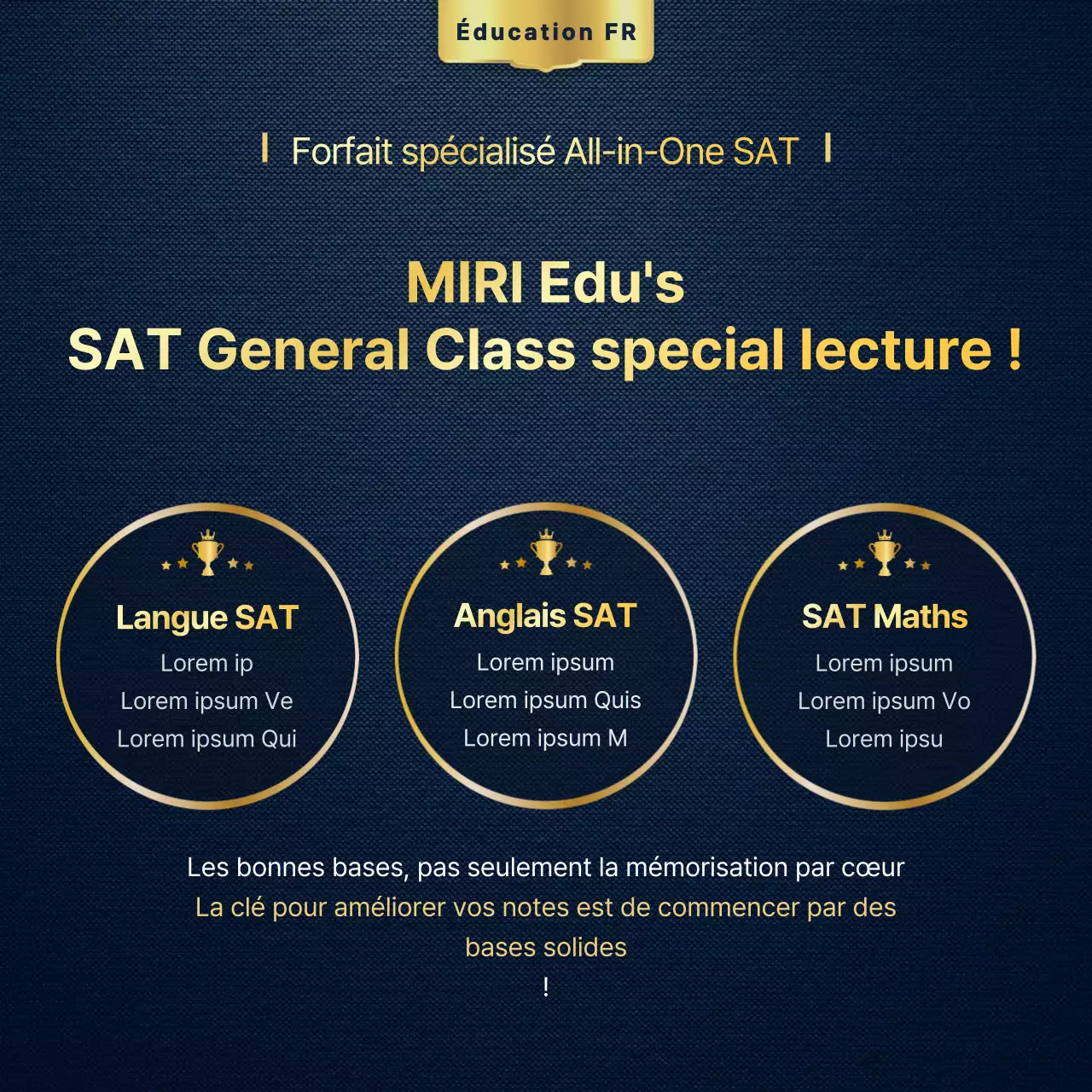 Promouvoir une école dorée et luxueuse de préparation au SAT pour les étudiants en reprise d'études