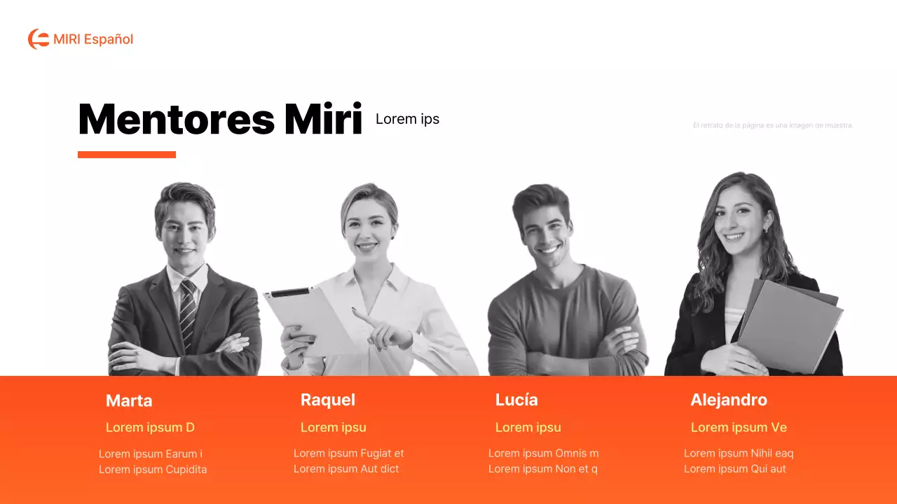 Un sencillo folleto escolar naranja y blanco