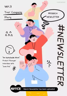 Colorful Trendy Company Newsletter Poster