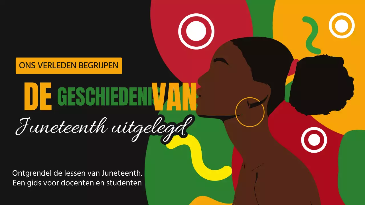 Zwarte en groene video over de geschiedenis van Juneteenth