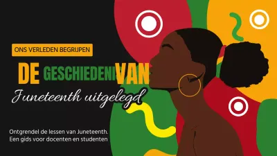 Zwarte en groene video over de geschiedenis van Juneteenth