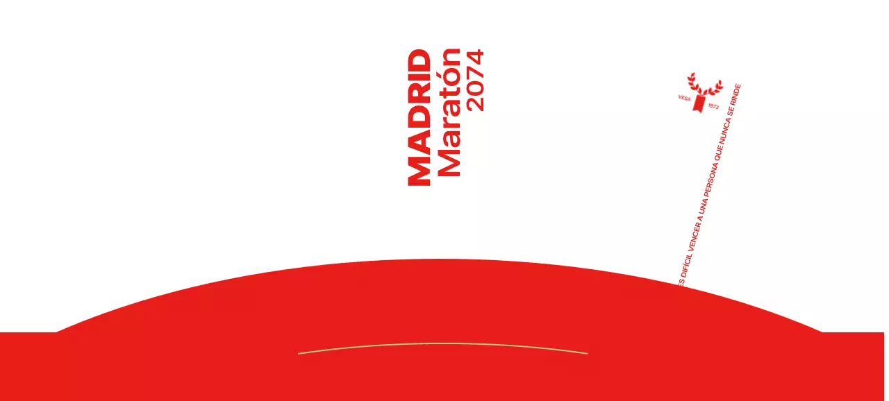 Diseño maratoniano con letras nítidas y colores vivos