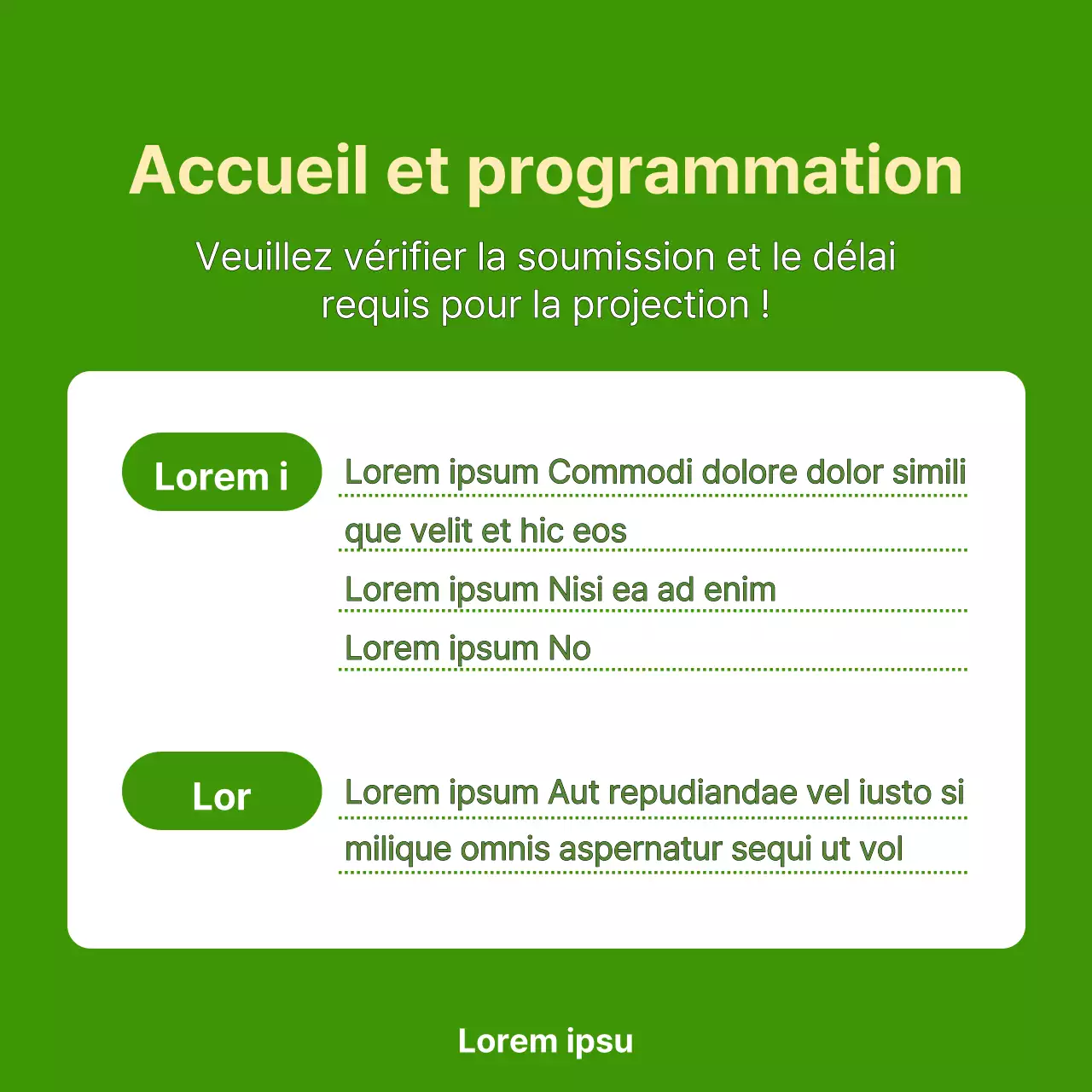 Un programme simple, vert citron, pour faire de la publicité pour les tuteurs