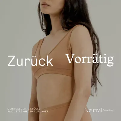 Weiß und Braun Basic Fashion Kollektion Kampagne