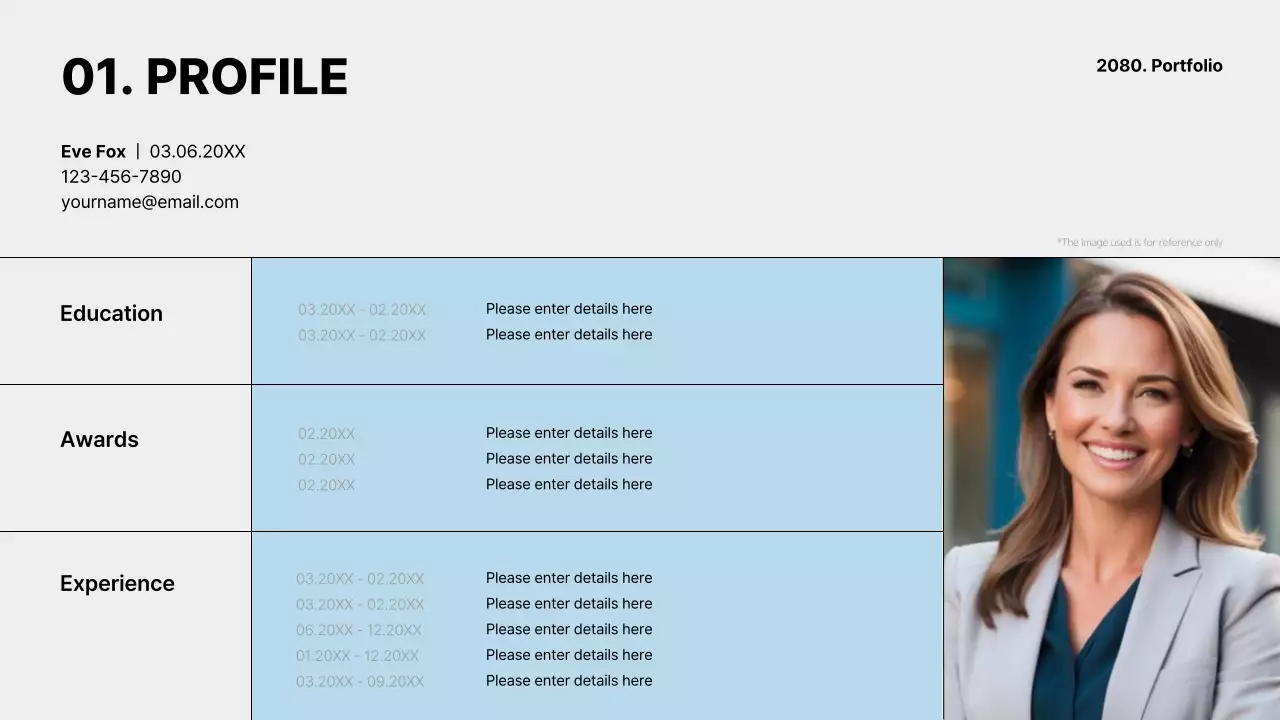 Presentasi Dokumen Portofolio Pekerjaan Biru Sederhana