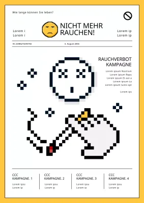 Eine moderne Anti-Raucher-Kampagne in Schwarz-Weiß