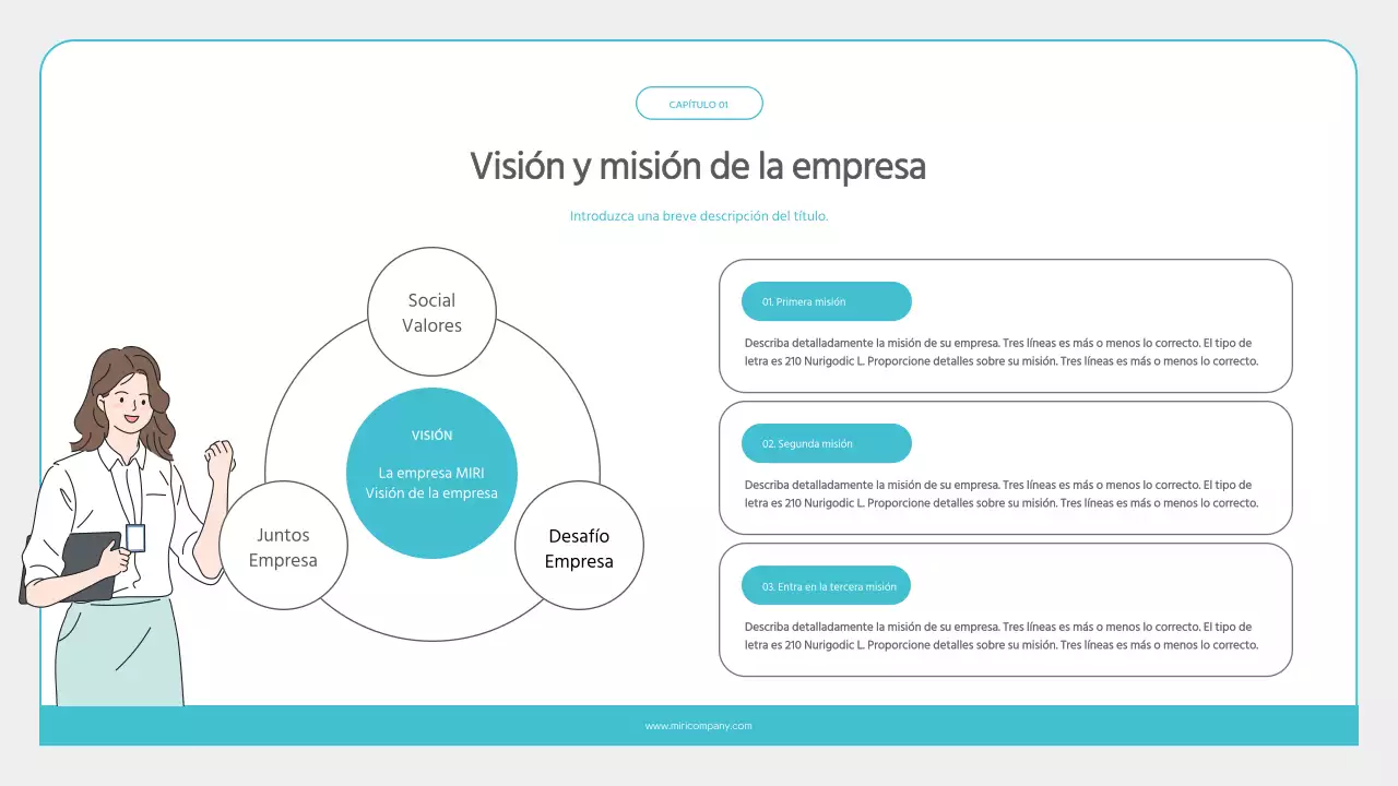 Material de formación minimalista para nuevos empleados en azul claro y gris