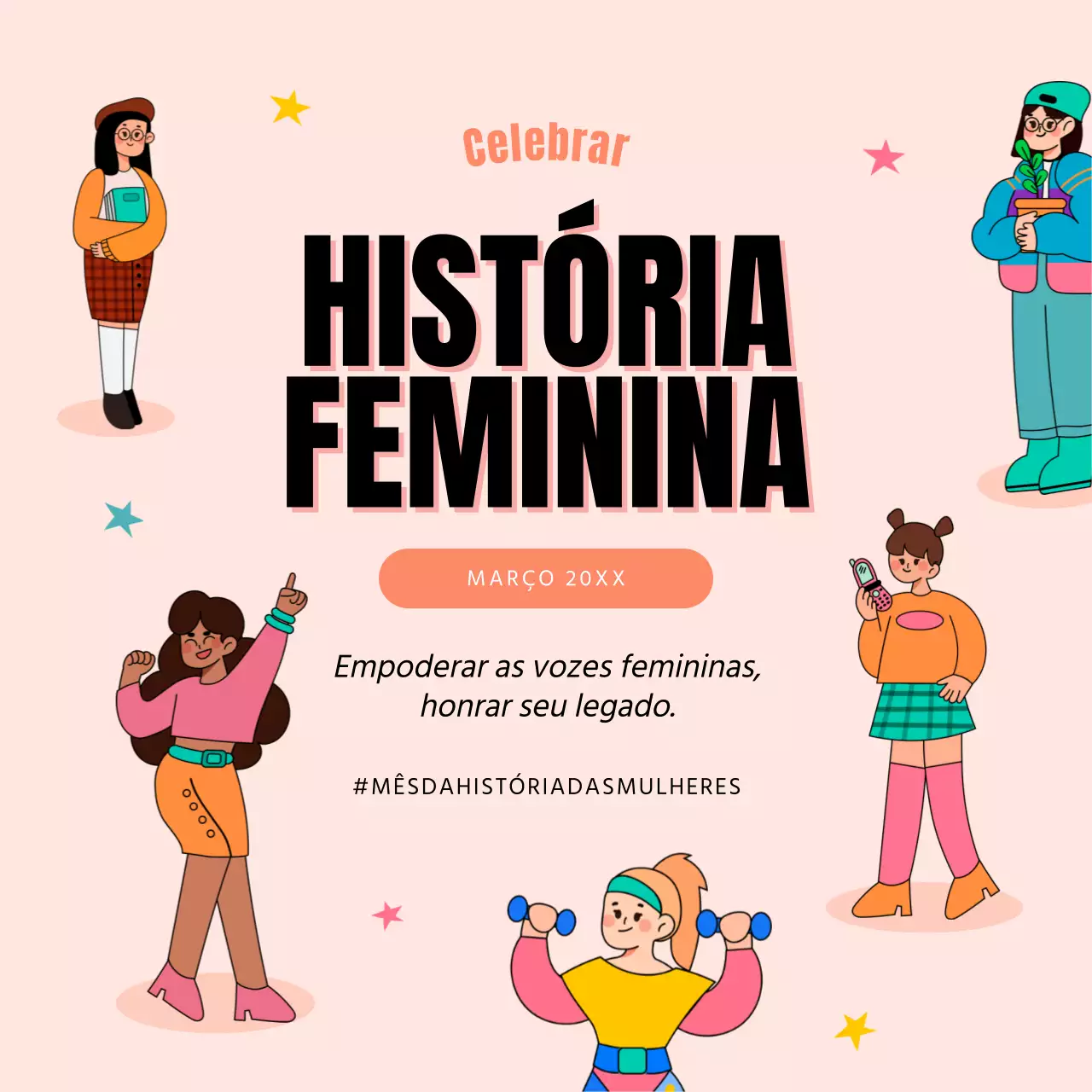 Campanha laranja e cor-de-rosa na moda para o Mês da História da Mulher