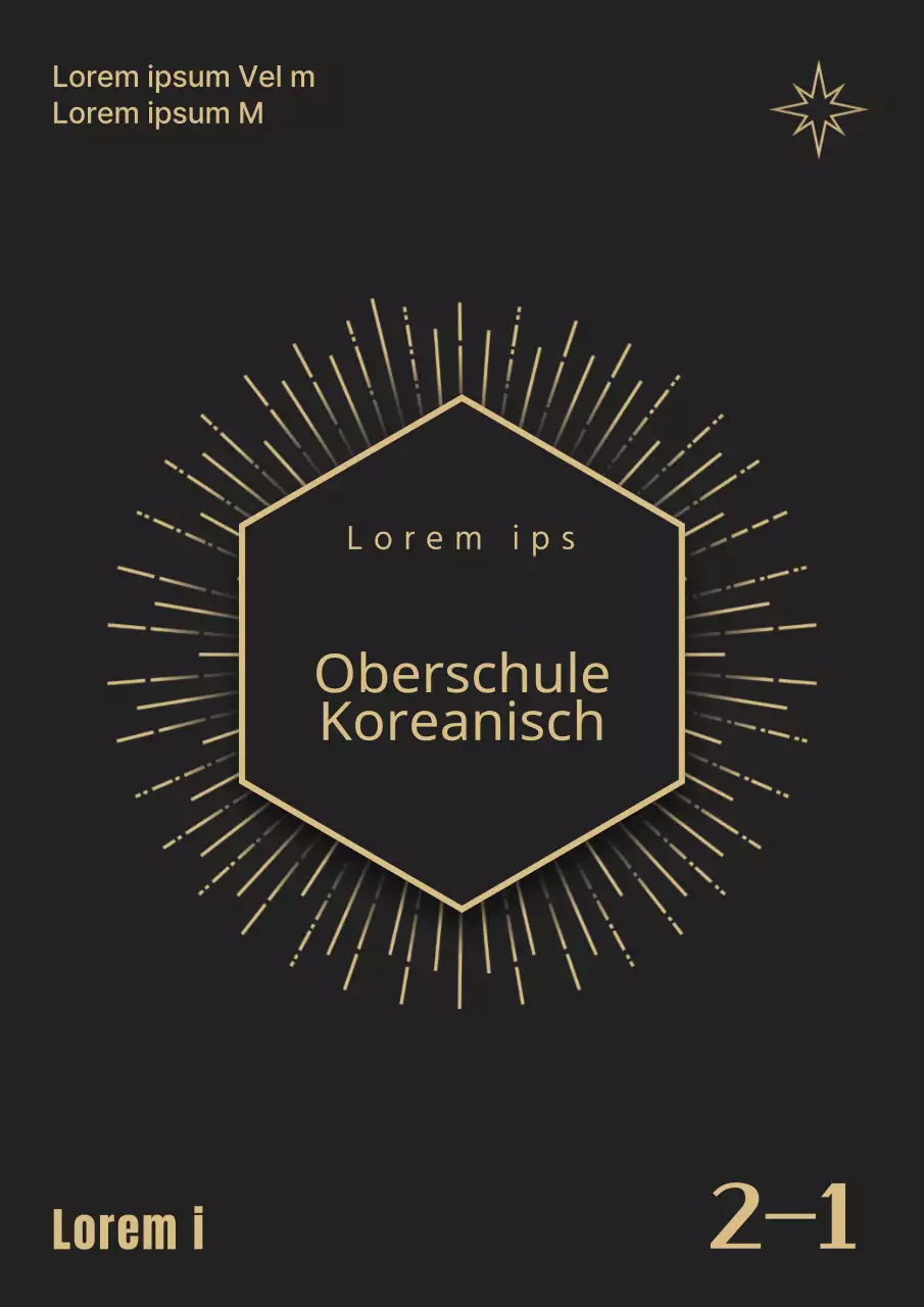 Ein stilvolles High-School-Fragenbuch in Schwarz und Gold