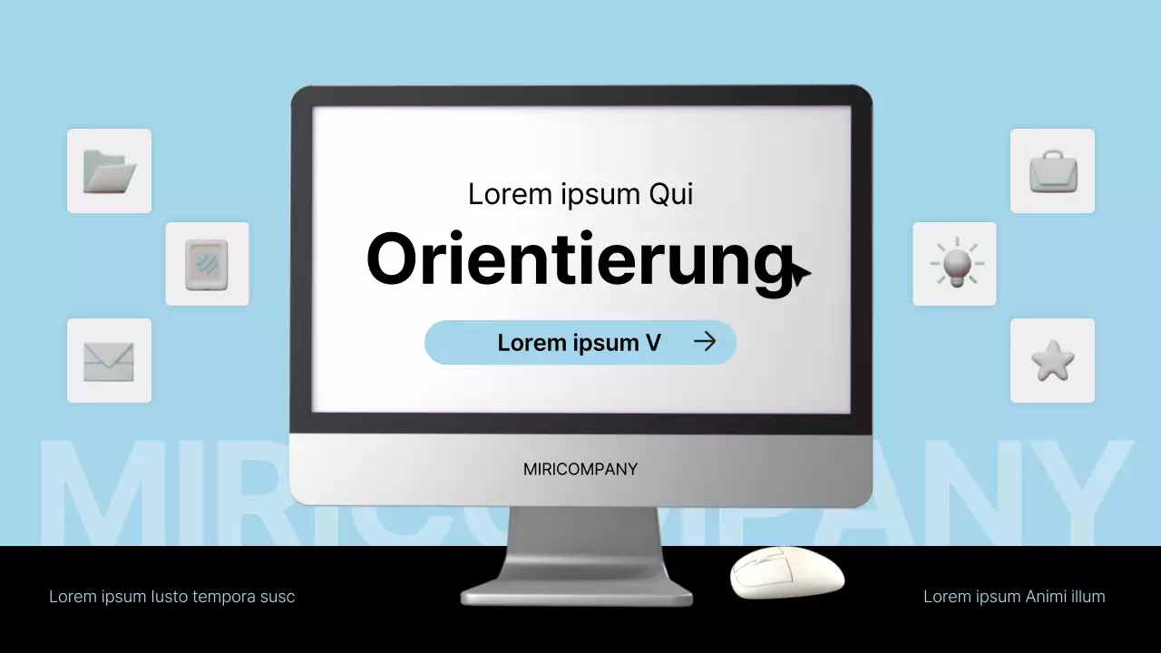 Einfaches Orientierungstraining für neue Mitarbeiter in Hellblau und Schwarz