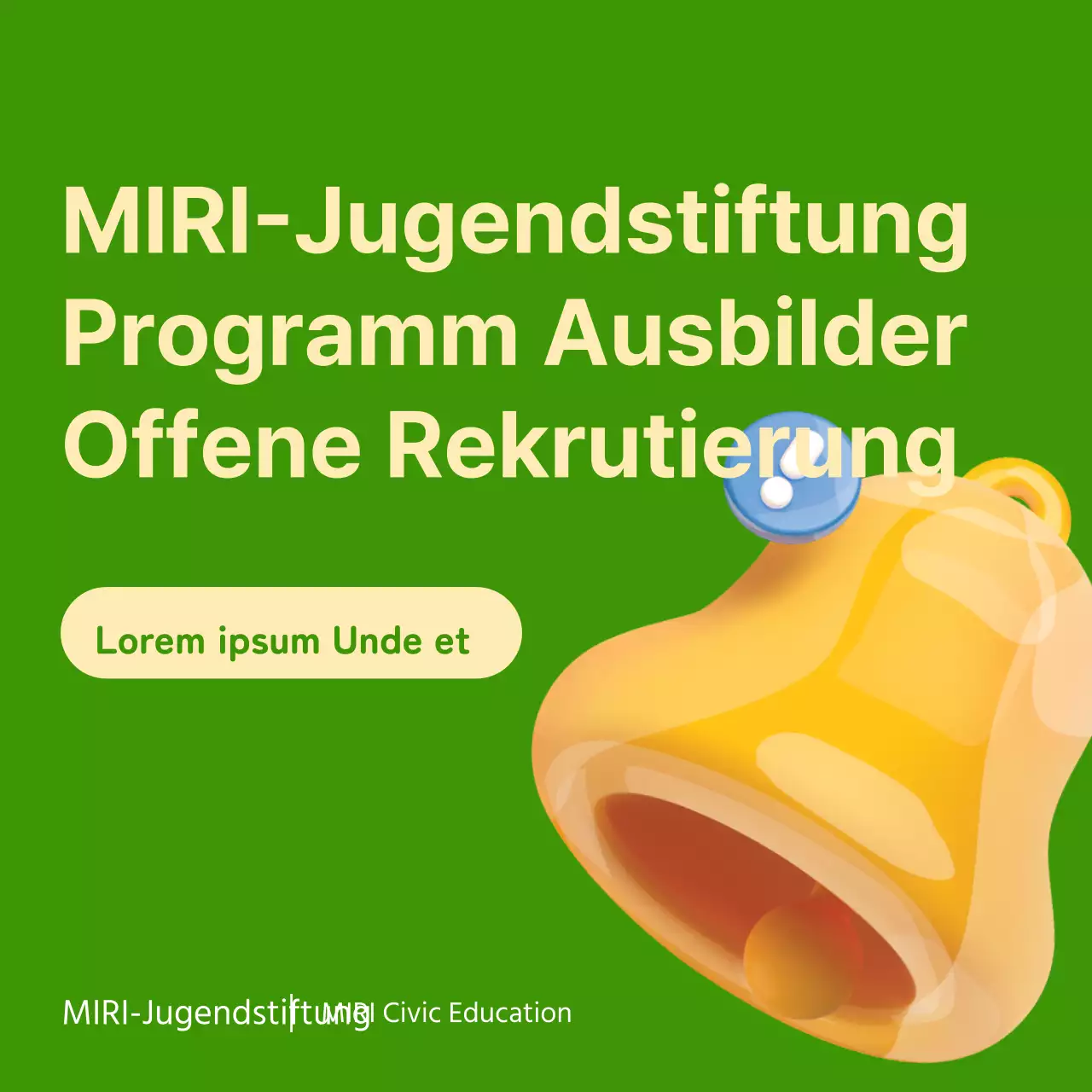 Ein einfaches, lindgrünes Programm, um für Tutoren zu werben