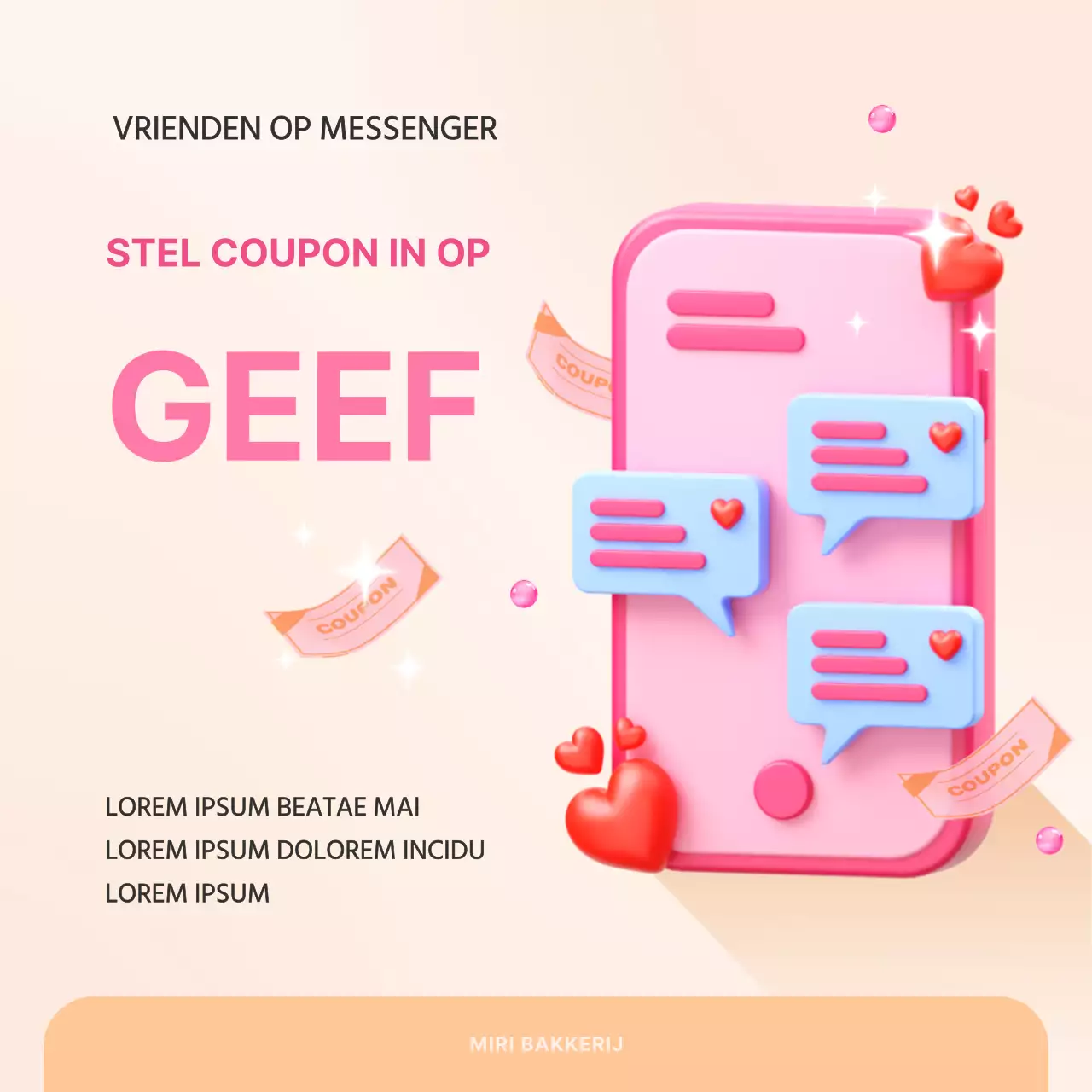 Promoot een leuke White Day-verkoop in roze en beige