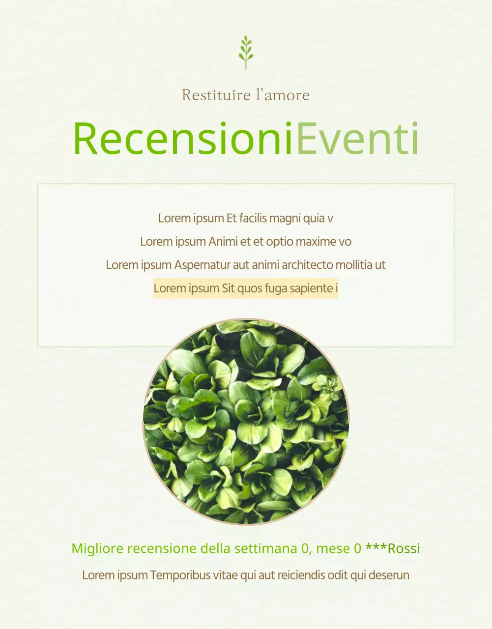 Spiegazione dei prodotti verdi e gialli in vendita